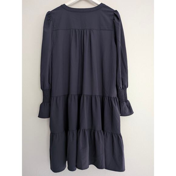 Pomander Place by Tuckernuck Navy Blue Cotton Poplin Kenzo Mini Dress Size XL - Picture 5 of 9